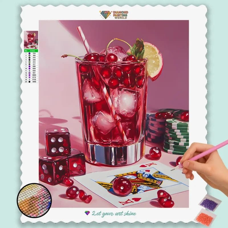 Sommer-Mocktails und Spielkarten