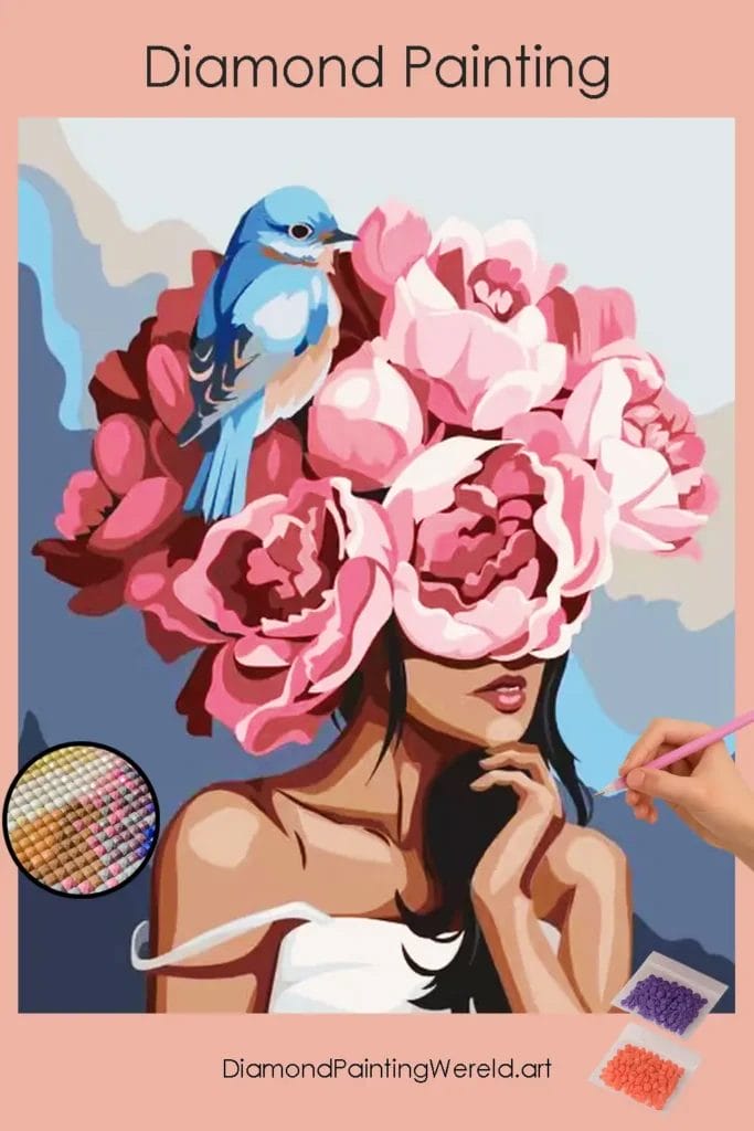 Het Bloemmeisje 1 Diamond Painting Wereld 504852 pin diamond painting paintingscart DIY diamond Painting Wereld