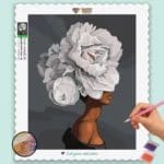 White Flowers and Woman