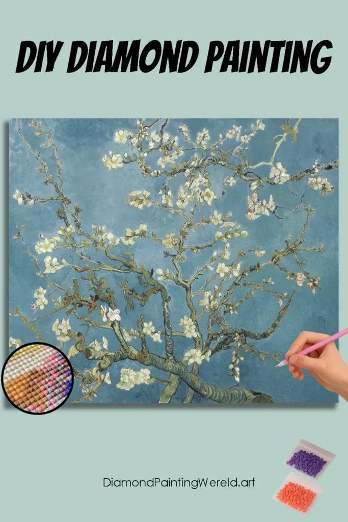 Diamond Painting Amandelboom Plant 1 Diamond Painting Wereld Die Mandelbaum-Pflanze