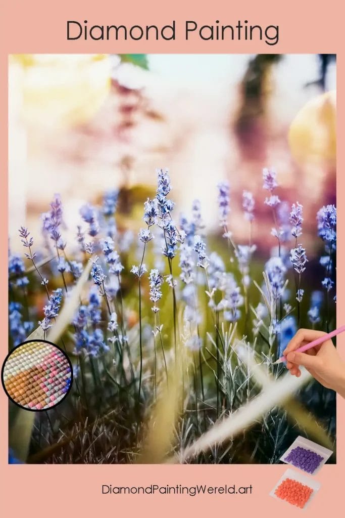 Bloemenveld in de Zon 1 Diamond Painting Wereld 549297 pin diamond painting paintingscart DIY diamond Painting Wereld
