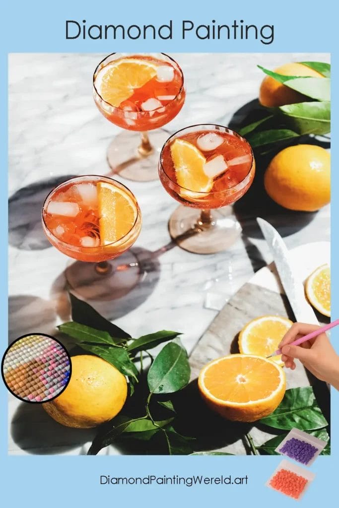 Exotisch Fruit en Sap 1 Diamond Painting Wereld 554823 40x50 pin diamond painting paintingscart DIY diamond Painting Wereld