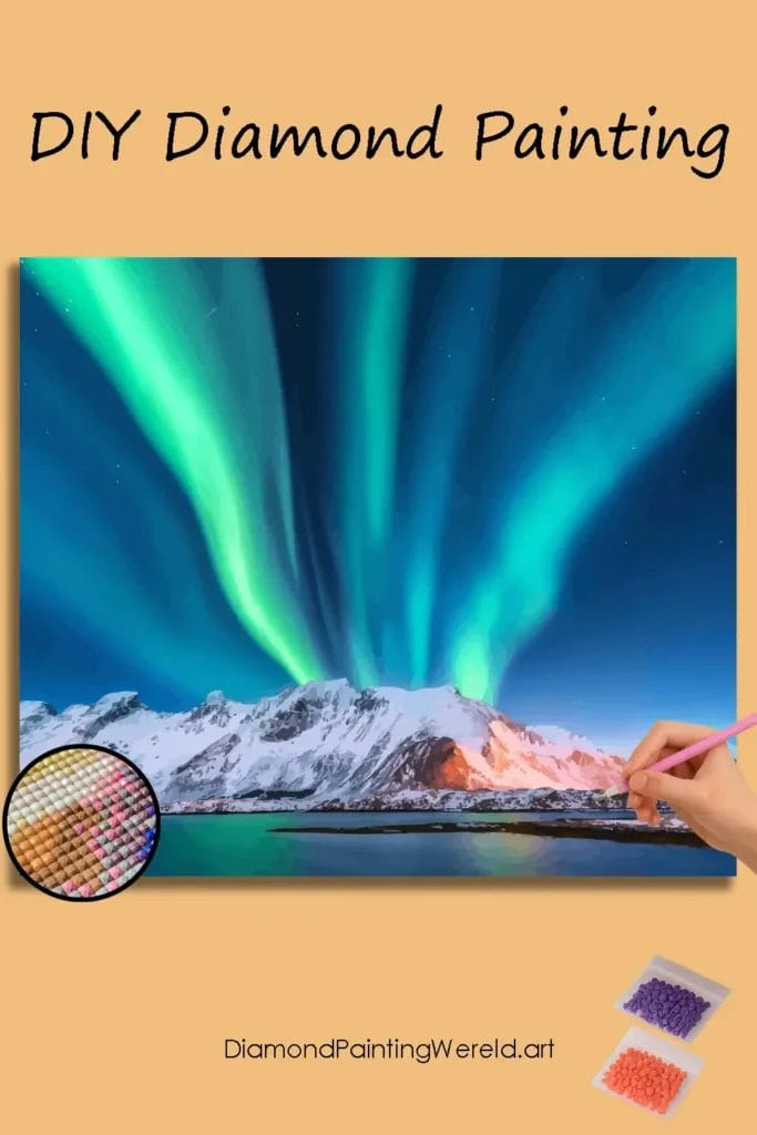 Noorderlicht 1 Diamond Painting Wereld 555045 pin diamond painting paintingscart DIY diamond Painting Wereld