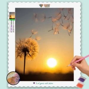 Goldener Glanz – Sonnenuntergang und Pflanze
