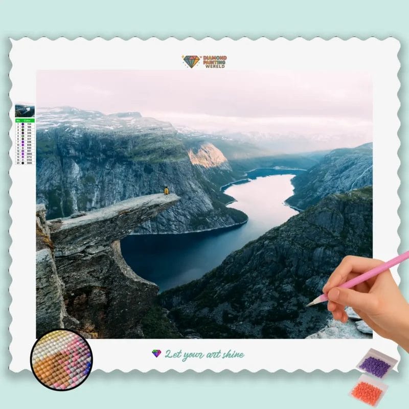 Lake in middle of mountains