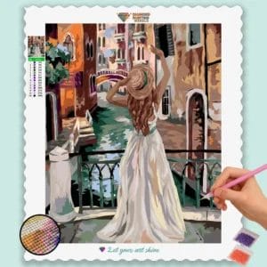 Elegante Dame in Venedig