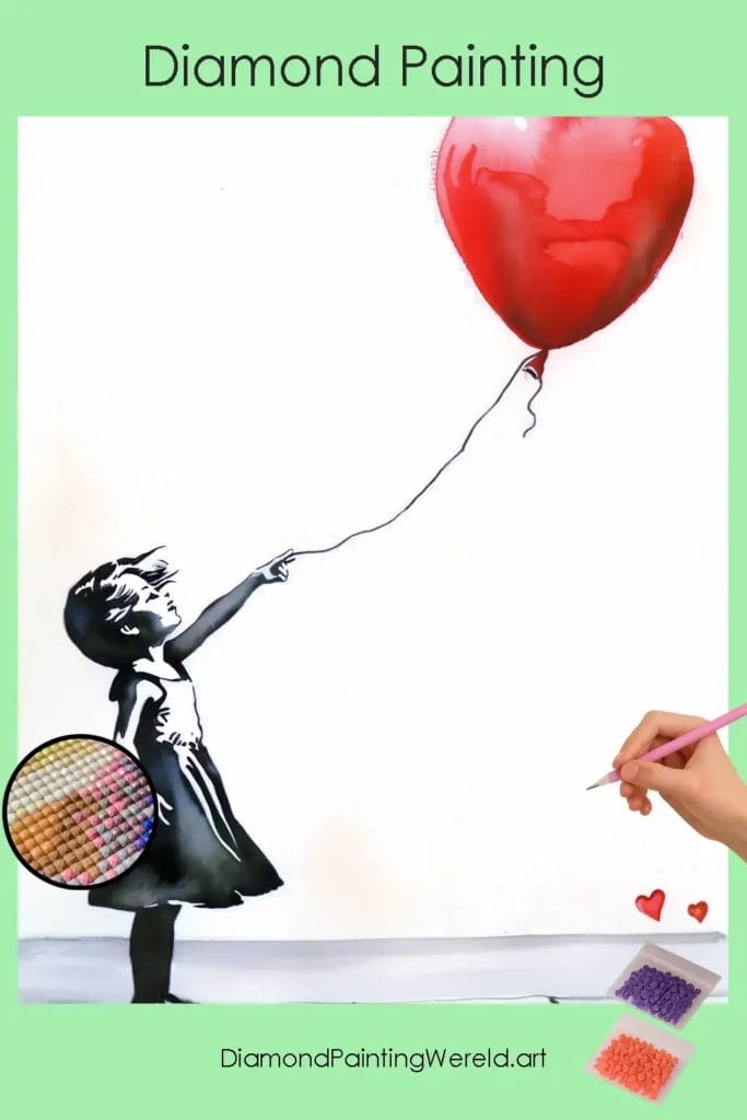 Kind met een Ballon 1 Diamond Painting Wereld Kid With a Balloon