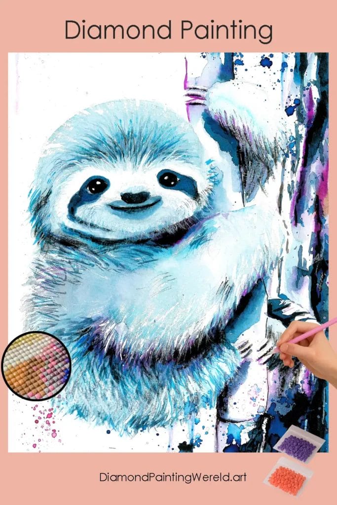 Luiaard Diamond Painting Kit 1 Diamond Painting Wereld 802129 pin diamond painting paintingscart DIY diamond Painting Wereld