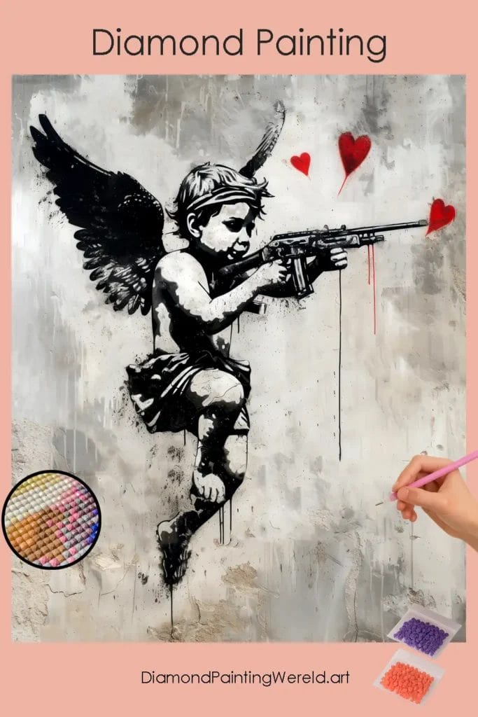Heart Hacker Vliegende Engel 1 Diamond Painting Wereld Heart hacker Flying Angel