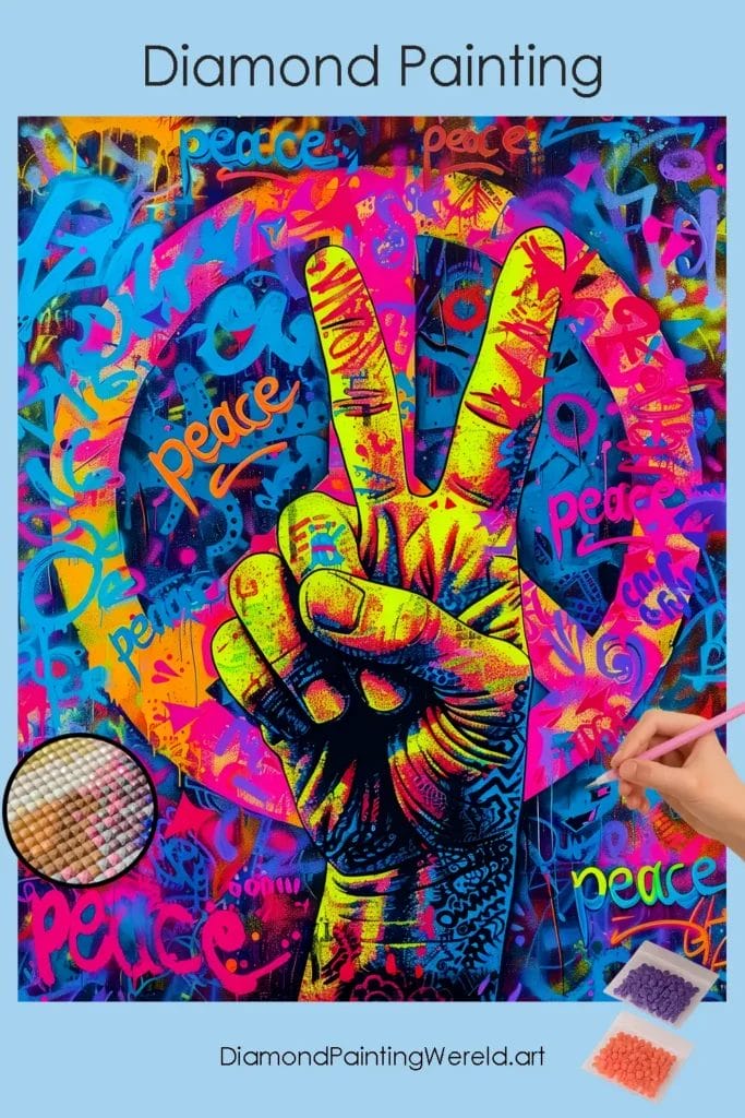 Vrede 1 Diamond Painting Wereld Peace