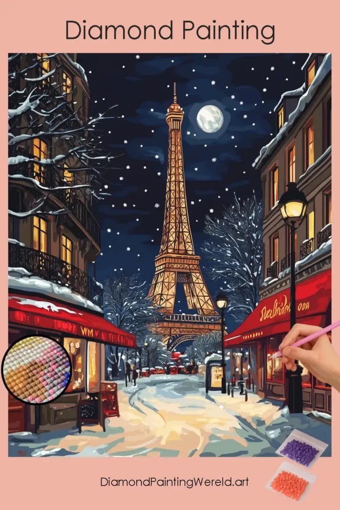 Winter in Parijs 1 Diamond Painting Wereld 873513 pin diamond painting paintingscart DIY diamond Painting Wereld