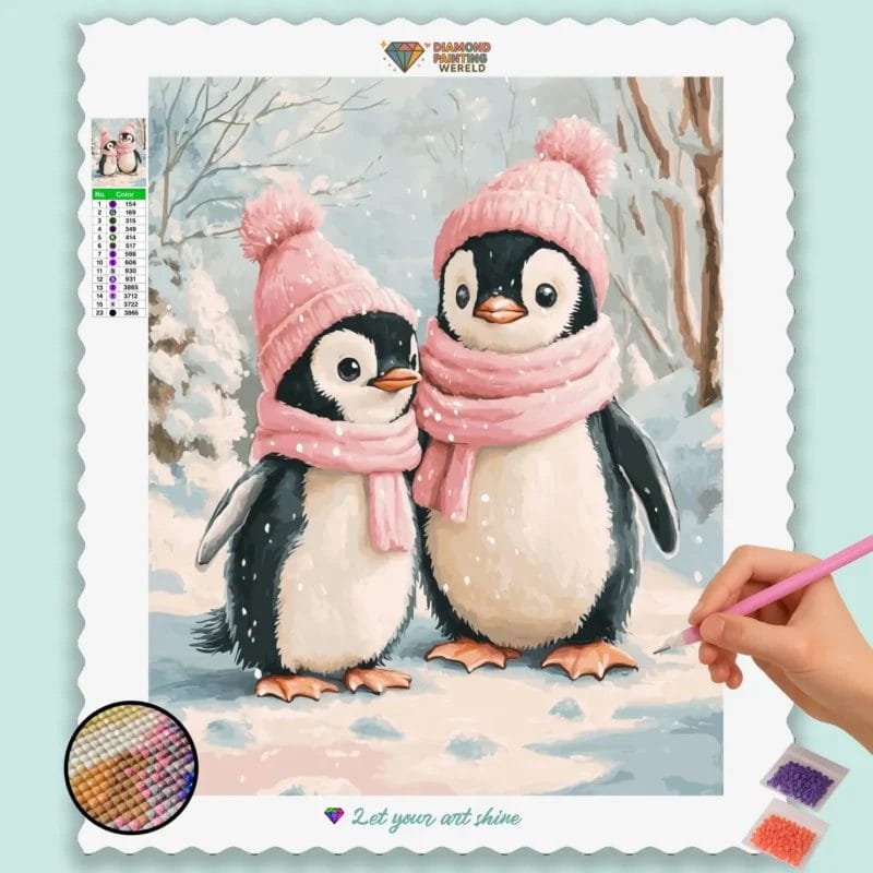 Romantic Penguin Couple