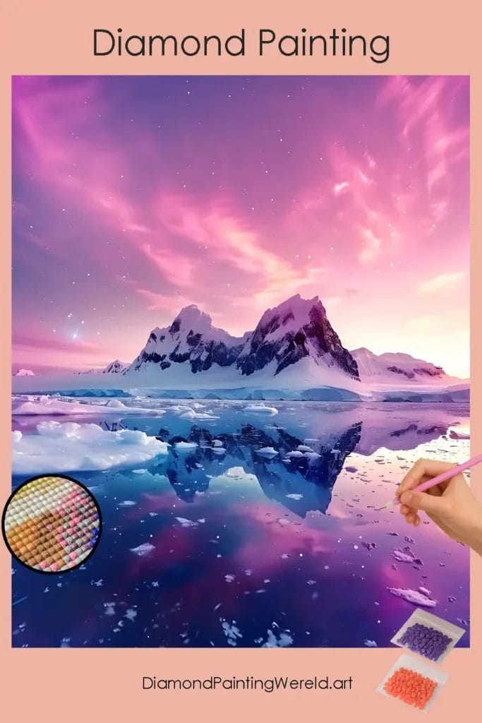 Violette Aurora 1 Diamond Painting Wereld Violet Aurora