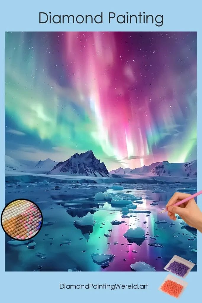 Aurora – Dramatische Lichten 1 Diamond Painting Wereld Aurora Dramatic Lights