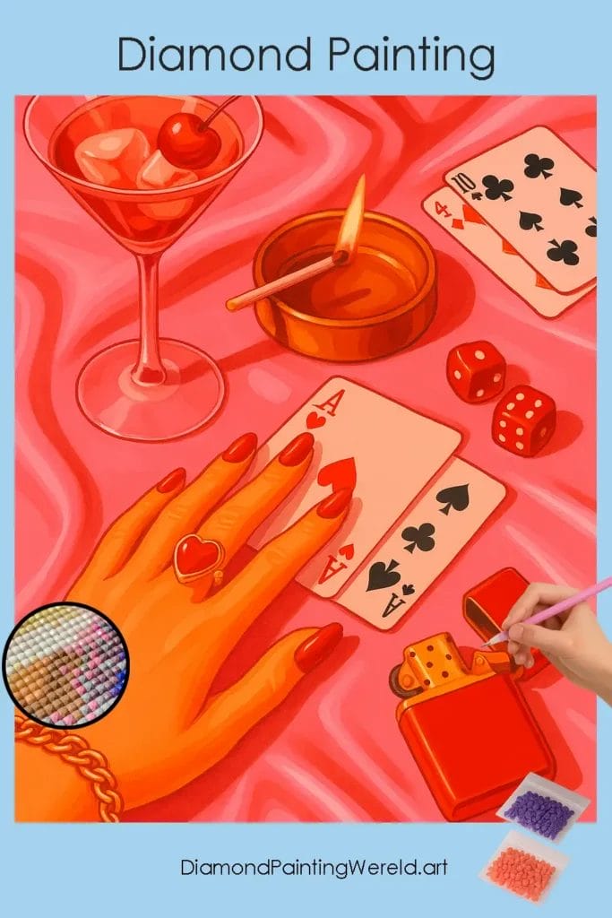Harten Aas en Martini 1 Diamond Painting Wereld Ace_of_Hearts_and_Martini
