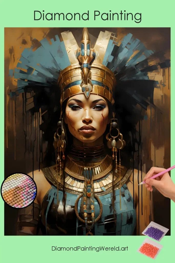 Elegante Vrouw 1 Diamond Painting Wereld Africa 313 pin diamond painting paintingscart DIY diamond Painting Wereld