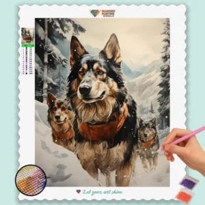 Cute Dogs in Snow