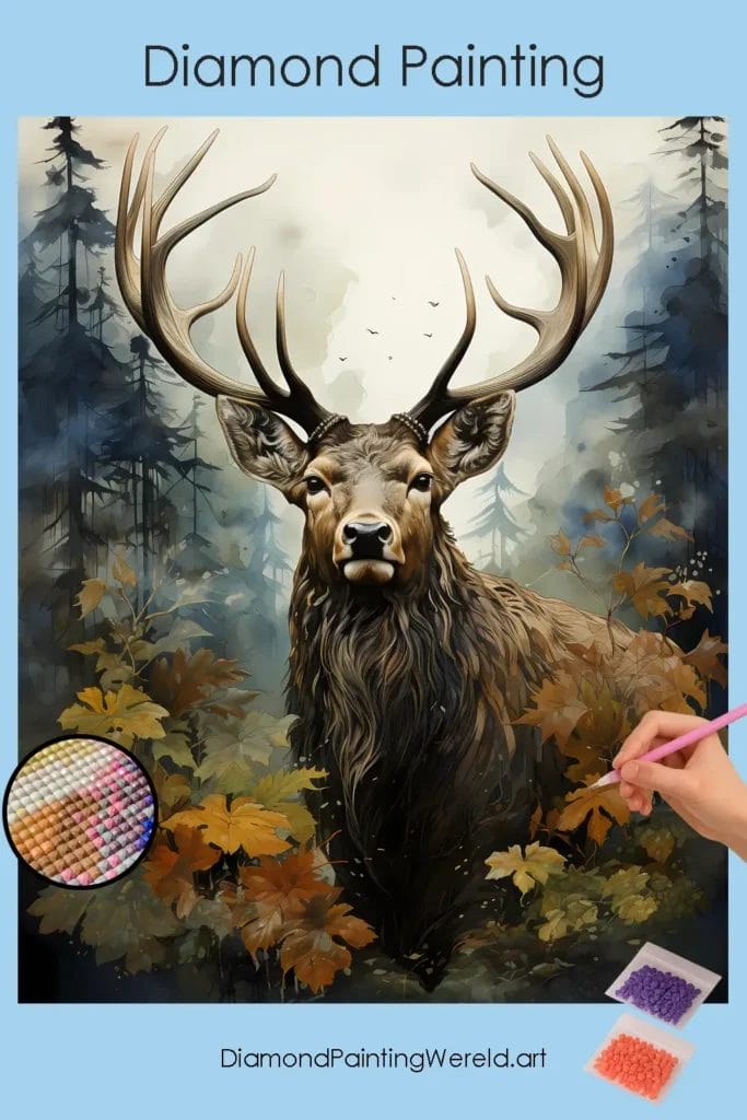 Rendier in Alaska 1 Diamond Painting Wereld Reindeer in Alaska