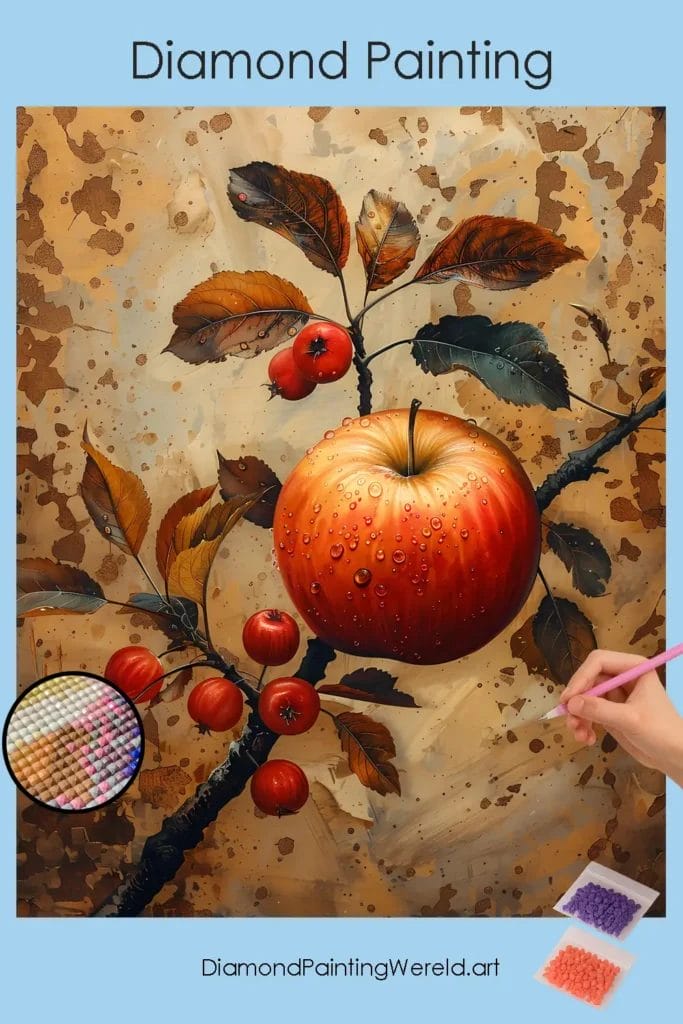 Herfstappel 1 Diamond Painting Wereld Autumn Apple
