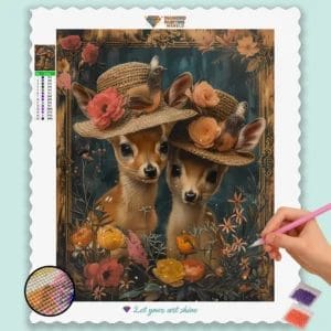 Two Deer with Hat