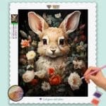 Baby Bunny and Flowers