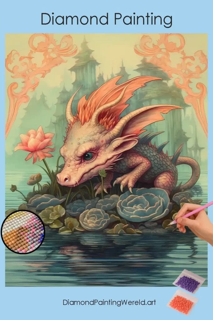 Baby Draak 1 Diamond Painting Wereld Baby Dragon