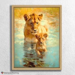 Baby Lion with Mother