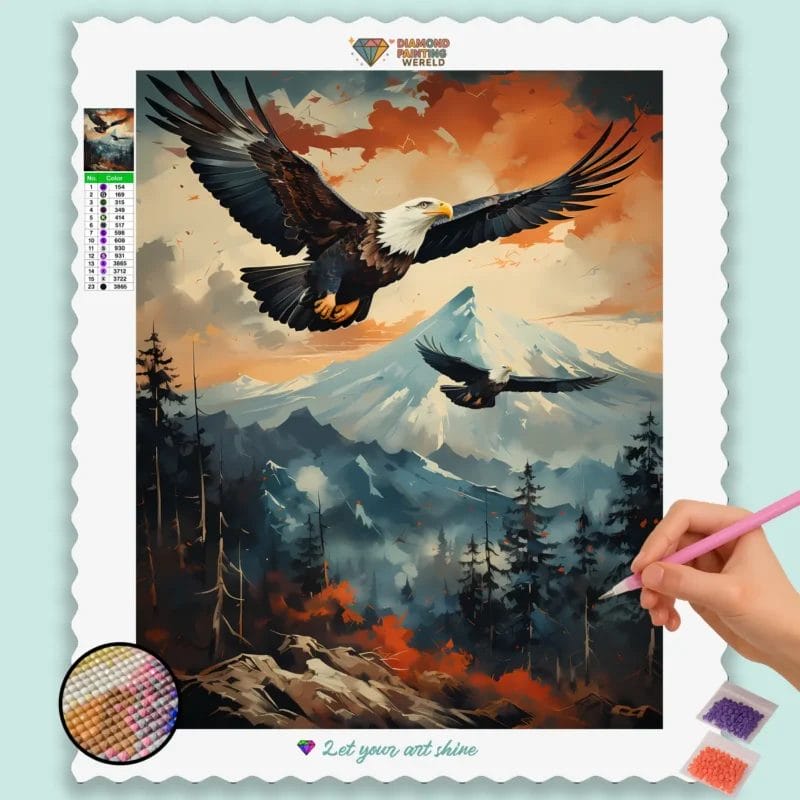 Eagle over the Mountains