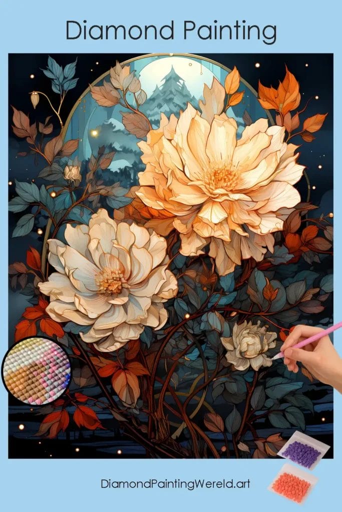Prachtige Bloemen 1 Diamond Painting Wereld Beautiful Flowers