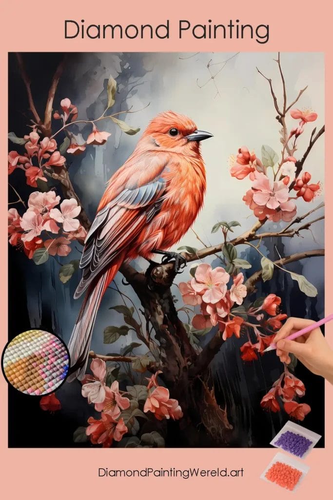 Baksteenrode Mus Diamond Painting 1 Diamond Painting Wereld Sparrow