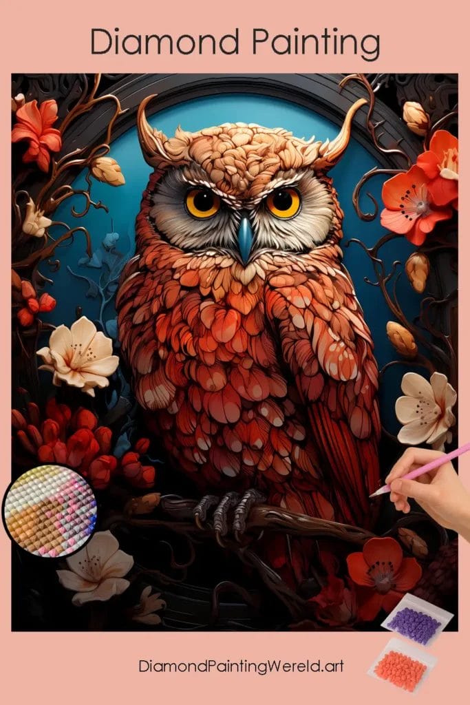 Betoverende Uil 1 Diamond Painting Wereld Amazing Owl