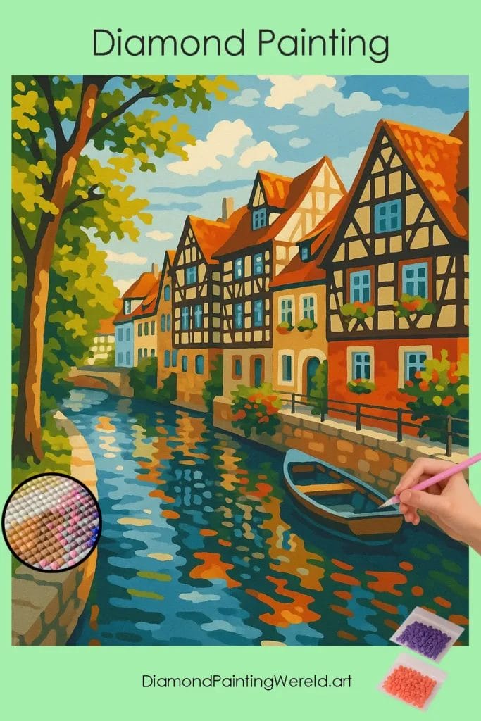 Grachtgezicht in Historische Stad 1 Diamond Painting Wereld Canal_View_in_Historic_Town
