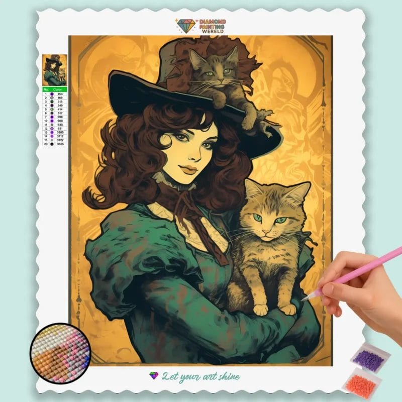 Witch with Cat