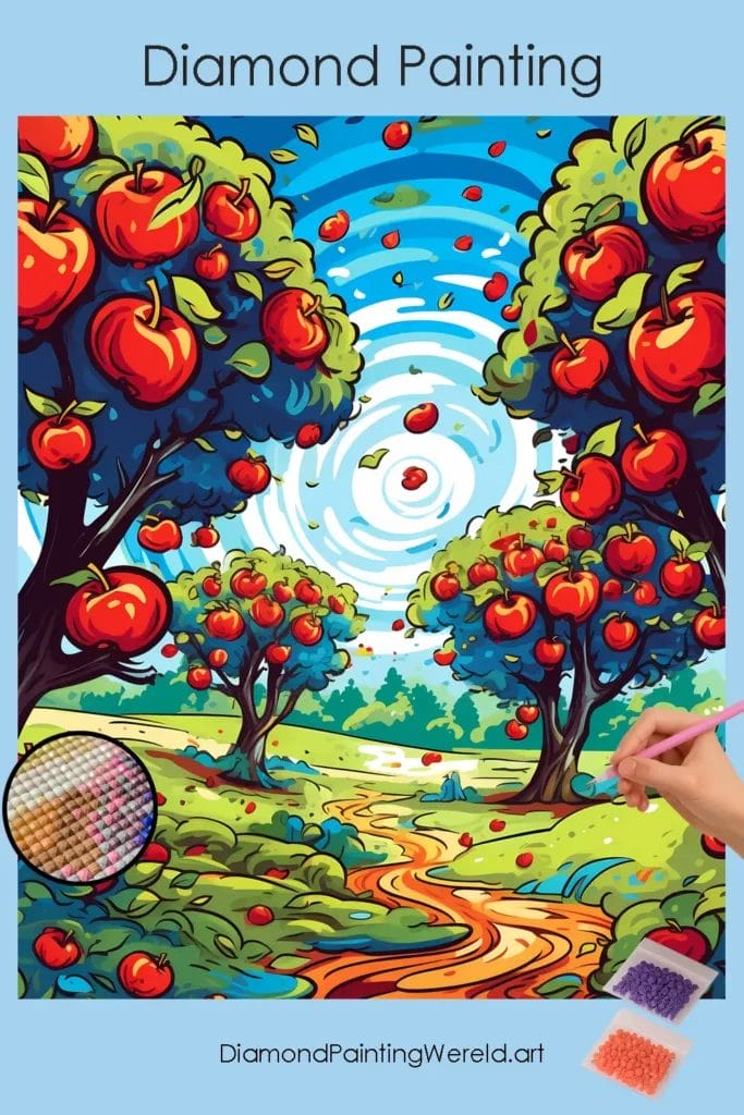 Appelbomen 1 Diamond Painting Wereld Apple Trees
