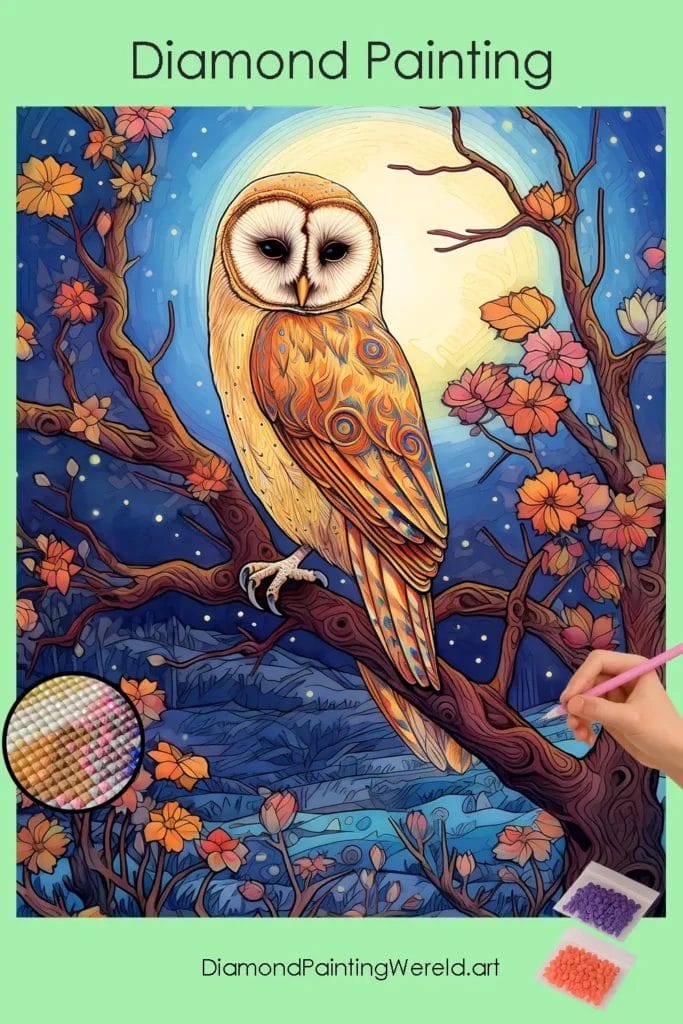 Magische Uil 1 Diamond Painting Wereld Magical Owl
