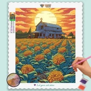 Flower Field and House