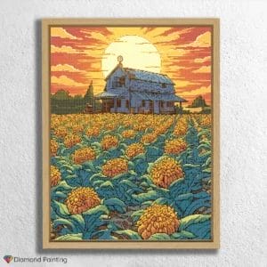 Flower Field and House
