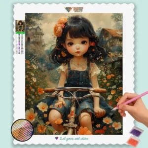 Cute Baby Girl on Cycle