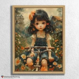 Cute Baby Girl on Cycle