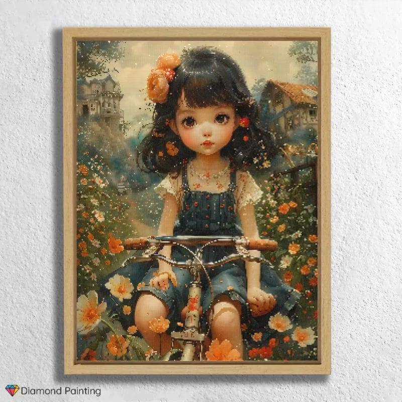 Cute Baby Girl on Cycle