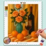 Coral_Roses_and_Wine_Still_Life