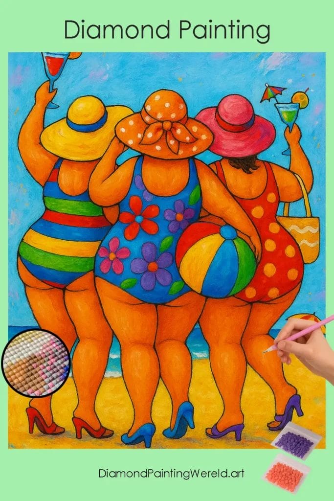 Zoete Mollige Dames Kleurrijk 1 Diamond Painting Wereld Cute_Curvy_Ladies_Colorful