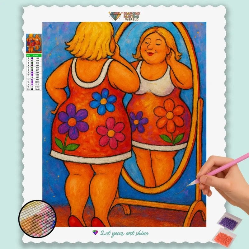 Cute_Curvy_Lady Looking in the mirror