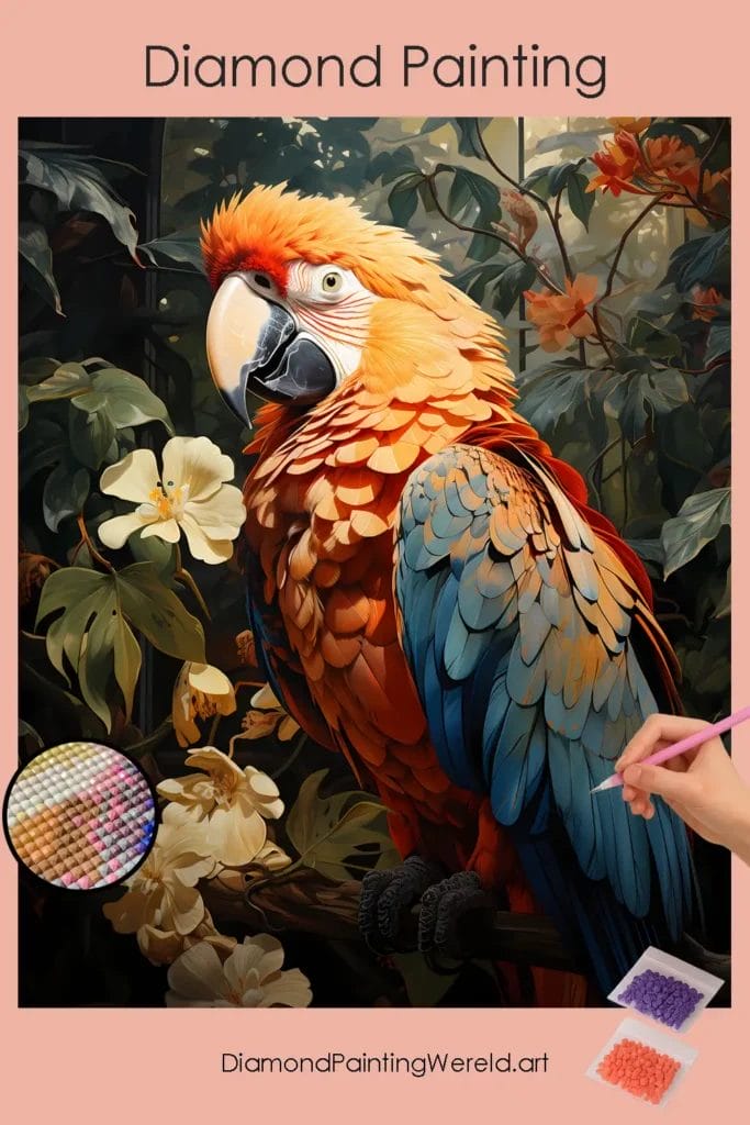 Kleurrijke Papegaai 1 Diamond Painting Wereld Colorful Parrot