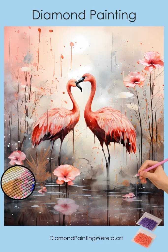 Lief Zwanenpaar 1 Diamond Painting Wereld Cute Swan Couple