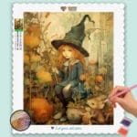 Cute witch with black hat