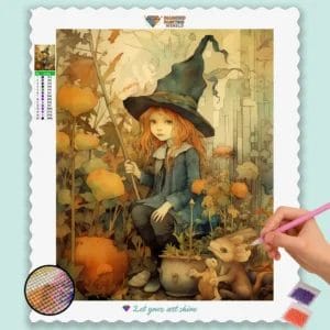 Cute witch with black hat
