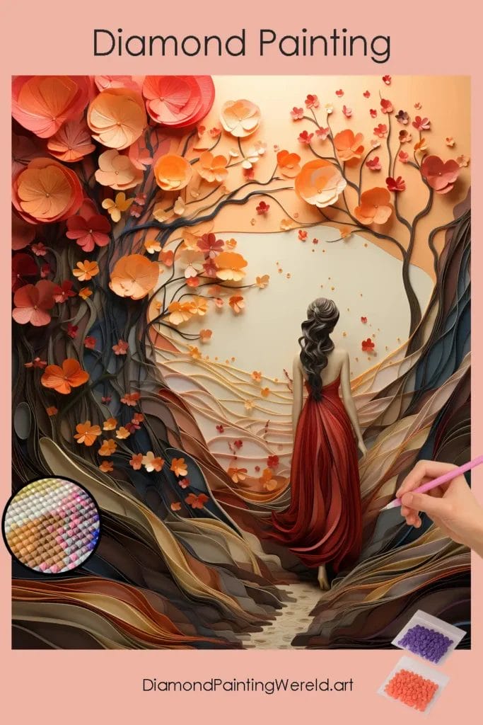 Meisje in de Lente 1 Diamond Painting Wereld Girl in Spring