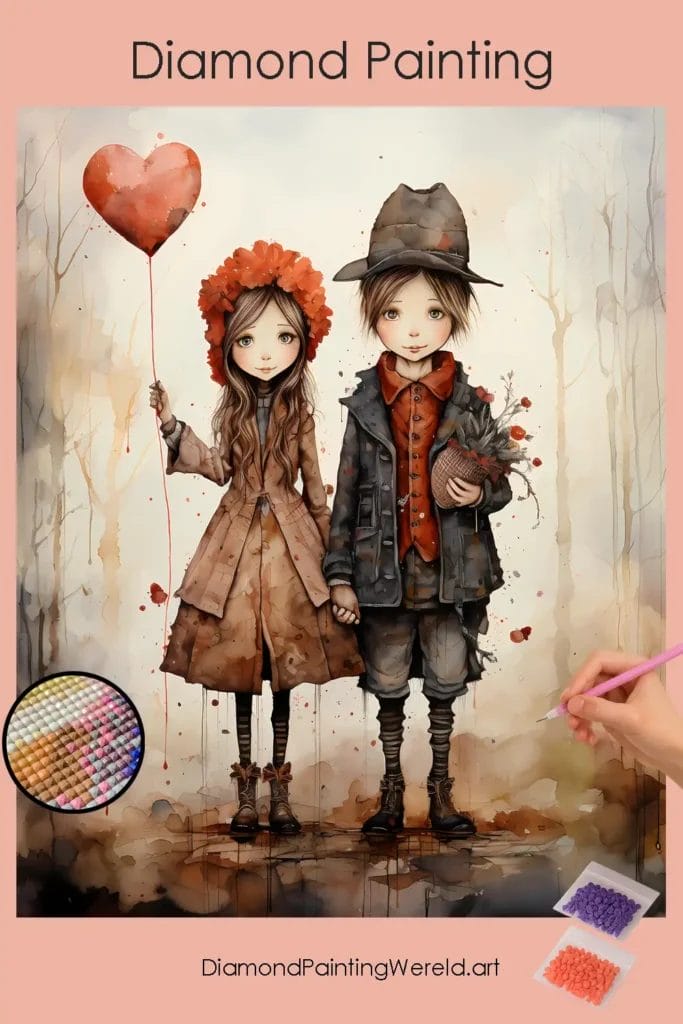 Gothic Valentijnsdag 1 Diamond Painting Wereld Gothic Valentines