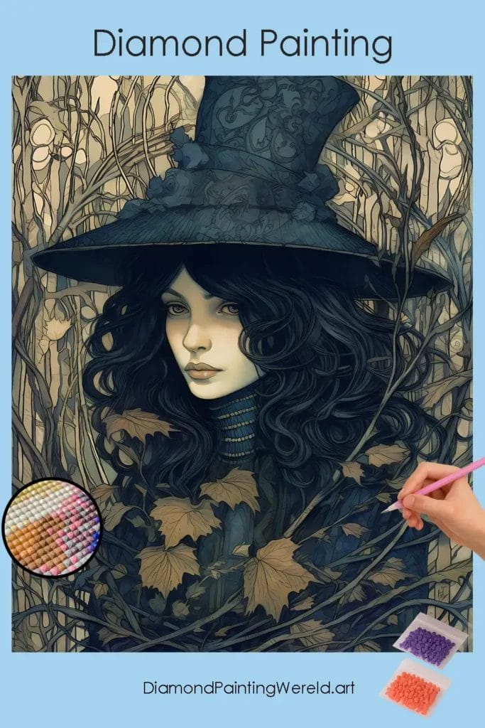 Gothic Heks 1 Diamond Painting Wereld Gothic Witch